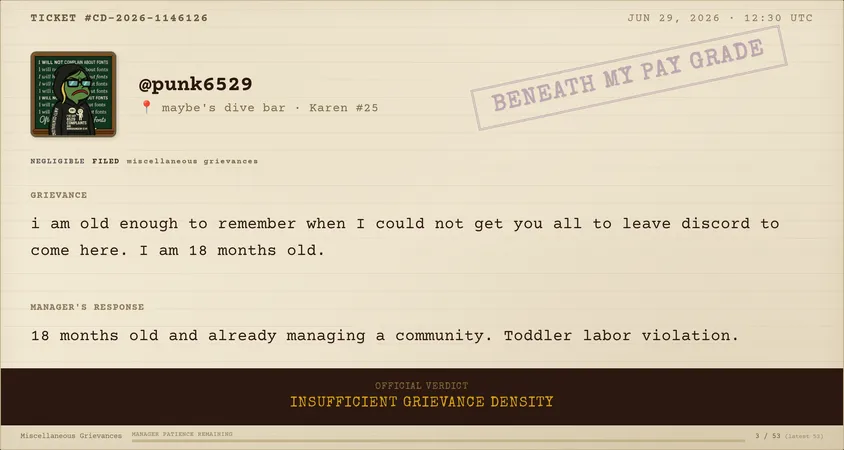 The Manager's Complaint Report